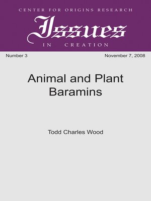 cover image of Animal and Plant Baramins